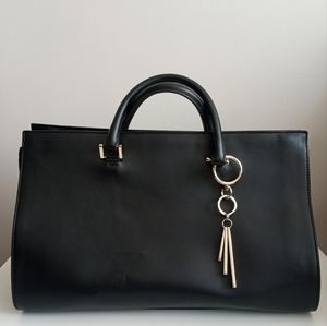 🖤⭐👜 Danier Leather | Black & Gold Tote Bag 👜⭐🖤